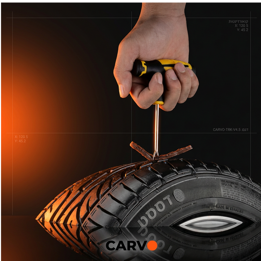 CARVO Tire Rescue | ערכת חילוץ לתיקון פנצ'ר (10 חלקים) - חובה בכל רכב