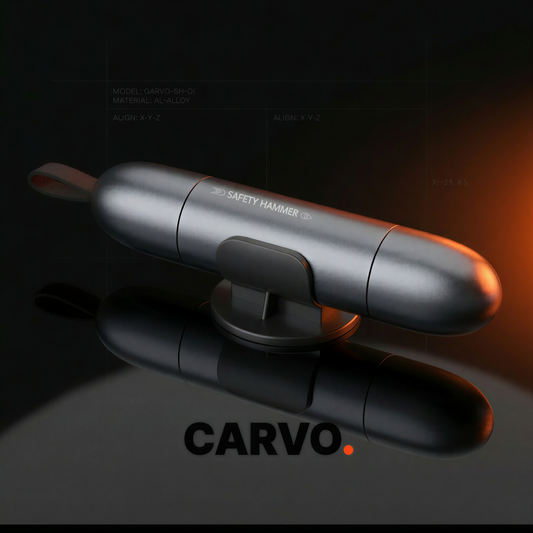 CARVO LifeGuard | פטיש חירום לחילוץ מהיר (שובר שמשות + חותך חגורות)