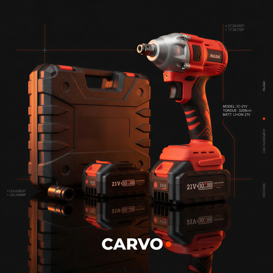 CARVO Impact Storm | מפתח רטיטה חשמלי אלחוטי 21V (סוללת 3000mAh)