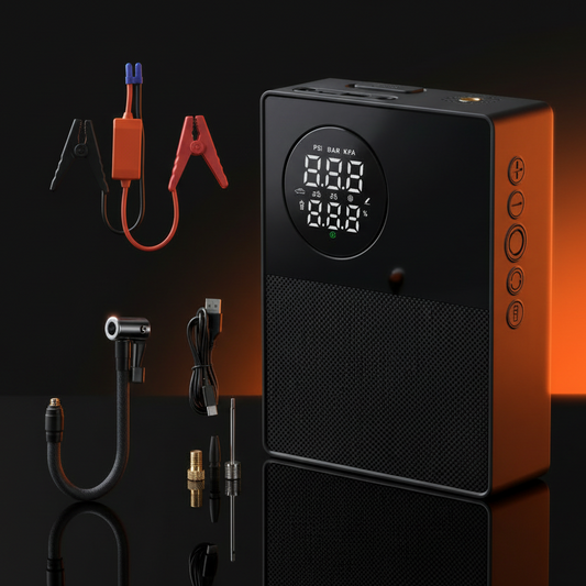 CARVO DuoForce | תחנת כוח 2-ב-1: בוסטר + משאבת אוויר