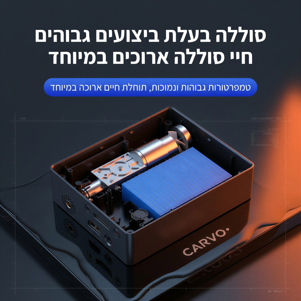 CARVO DuoForce | תחנת כוח 2-ב-1: בוסטר + משאבת אוויר